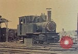 Image of demolished Japanese locomotive Naha Okinawa Ryukyu Islands, 1945, second 10 stock footage video 65675052874