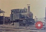 Image of demolished Japanese locomotive Naha Okinawa Ryukyu Islands, 1945, second 12 stock footage video 65675052874