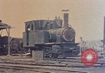 Image of demolished Japanese locomotive Naha Okinawa Ryukyu Islands, 1945, second 14 stock footage video 65675052874