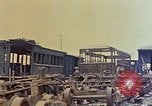 Image of demolished Japanese locomotive Naha Okinawa Ryukyu Islands, 1945, second 56 stock footage video 65675052874