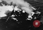 Image of USS Hancock on fire Pacific Ocean, 1945, second 18 stock footage video 65675052932