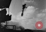 Image of USS Hancock on fire Pacific Ocean, 1945, second 21 stock footage video 65675052932