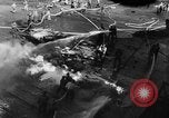 Image of USS Hancock on fire Pacific Ocean, 1945, second 24 stock footage video 65675052932
