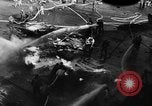 Image of USS Hancock on fire Pacific Ocean, 1945, second 25 stock footage video 65675052932