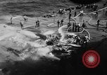 Image of USS Hancock on fire Pacific Ocean, 1945, second 35 stock footage video 65675052932