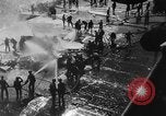 Image of USS Hancock on fire Pacific Ocean, 1945, second 57 stock footage video 65675052932