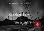 Image of Kapiolani Park Honolulu Hawaii USA, 1919, second 4 stock footage video 65675052981