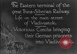 Standbild ostterminal der Transsibirischen Eisenbahn Wladiwostok Russland, 1918, aus Sekunde 5 historischem Filmmaterial Videoclip 65675053028