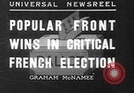 Image of people casting votes France, 1936, second 1 stock footage video 65675053230