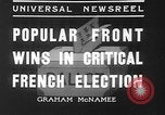 Image of people casting votes France, 1936, second 5 stock footage video 65675053230
