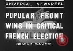 Image of people casting votes France, 1936, second 6 stock footage video 65675053230