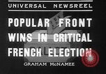 Image of people casting votes France, 1936, second 8 stock footage video 65675053230