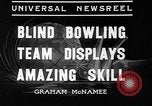 Image of blind bowlers New York City USA, 1936, second 3 stock footage video 65675053234