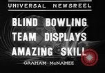 Image of blind bowlers New York City USA, 1936, second 9 stock footage video 65675053234