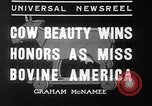 Standbild Kühe Sabetha Kansas USA, 1936, aus Sekunde 6 historischem Filmmaterial Videoclip 65675053235