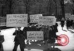 Image of American Peace Mobilization anti-war march in World War 2 Washington DC USA, 1941, second 10 stock footage video 65675053289