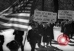 Image of American Peace Mobilization anti-war march in World War 2 Washington DC USA, 1941, second 33 stock footage video 65675053289