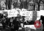 Image of American Peace Mobilization anti-war march in World War 2 Washington DC USA, 1941, second 42 stock footage video 65675053289