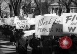 Image of American Peace Mobilization anti-war march in World War 2 Washington DC USA, 1941, second 46 stock footage video 65675053289