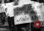 Image of American Peace Mobilization anti-war march in World War 2 Washington DC USA, 1941, second 61 stock footage video 65675053289