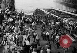 Image of cruiser USS Santa Fe CL-60 Camden New Jersey USA, 1942, second 31 stock footage video 65675053297