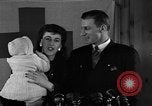 Image of British War Bride reunited with American husband New York City USA, 1946, second 47 stock footage video 65675053331