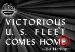 Standbild US Navy Pacific Kampf Flotte zu Hause ankommt United States USA, 1945, aus Sekunde 3 historischem Filmmaterial Videoclip 65675053377