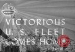 Standbild US Navy Pacific Kampf Flotte zu Hause ankommt United States USA, 1945, aus Sekunde 5 historischem Filmmaterial Videoclip 65675053377