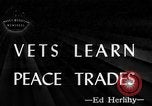 Image of Canadian World War 2 veterans learning trades Toronto Ontario Canada, 1945, second 1 stock footage video 65675053385