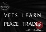 Image of Canadian World War 2 veterans learning trades Toronto Ontario Canada, 1945, second 4 stock footage video 65675053385
