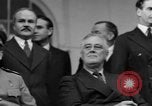 Image of Franklin Roosevelt among Big Three Tehran Iran, 1943, second 19 stock footage video 65675053422