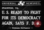 Standbild Franklin Roosevelt Staunton Virginia USA, 1941, aus Sekunde 4 historischem Filmmaterial Videoclip 65675053561