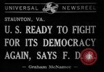 Standbild Franklin Roosevelt Staunton Virginia USA, 1941, aus Sekunde 7 historischem Filmmaterial Videoclip 65675053561