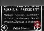 Image of Mikhail Ivanovich Kalinin Moscow Russia Soviet Union, 1924, second 1 stock footage video 65675053622