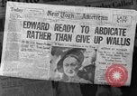 Image of abdication of King Edward VIII London England United Kingdom, 1936, second 15 stock footage video 65675053647