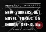 Image of indoor ski slope New York City USA, 1936, second 7 stock footage video 65675053650