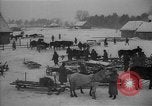 Image of Ukraine farm workers on snow covered farm Kiev Ukraine, 1947, second 10 stock footage video 65675053671