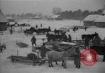 Image of Ukraine farm workers on snow covered farm Kiev Ukraine, 1947, second 11 stock footage video 65675053671