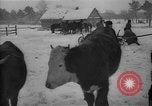 Image of Ukraine farm workers on snow covered farm Kiev Ukraine, 1947, second 19 stock footage video 65675053671