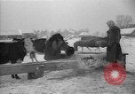Image of Ukraine farm workers on snow covered farm Kiev Ukraine, 1947, second 29 stock footage video 65675053671