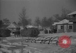 Image of Ukraine farm workers on snow covered farm Kiev Ukraine, 1947, second 49 stock footage video 65675053671