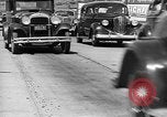 Image of highway traffic jam of 1930s cars New York City USA, 1939, second 6 stock footage video 65675053710
