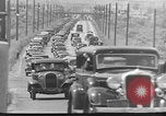 Image of highway traffic jam of 1930s cars New York City USA, 1939, second 9 stock footage video 65675053710