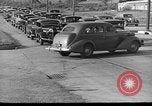 Image of highway traffic jam of 1930s cars New York City USA, 1939, second 52 stock footage video 65675053710