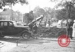 Image of steam shovel and heavy timbers at construction site London England United Kingdom, 1938, second 1 stock footage video 65675053800