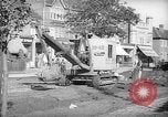 Image of steam shovel and heavy timbers at construction site London England United Kingdom, 1938, second 11 stock footage video 65675053800
