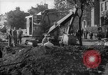 Image of steam shovel and heavy timbers at construction site London England United Kingdom, 1938, second 17 stock footage video 65675053800