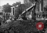 Image of steam shovel and heavy timbers at construction site London England United Kingdom, 1938, second 18 stock footage video 65675053800