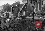 Image of steam shovel and heavy timbers at construction site London England United Kingdom, 1938, second 20 stock footage video 65675053800