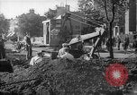Image of steam shovel and heavy timbers at construction site London England United Kingdom, 1938, second 32 stock footage video 65675053800